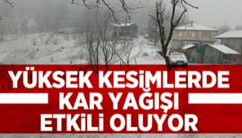 Akyazı'da yüksek kesimler beyaza büründü