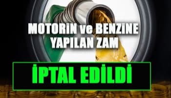 Akaryakıt zamları iptal edildi