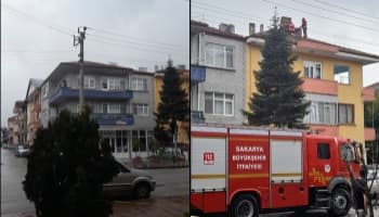 Yeni yakılan soba panik anları yaşattı