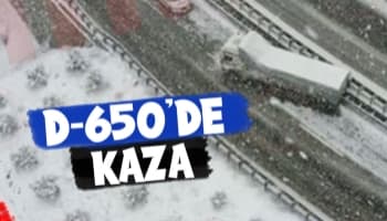 Kayan kamyon ters yöne döndü