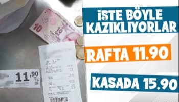 Vatandaş raf ile kasadaki fiyat farkını ifşa etti