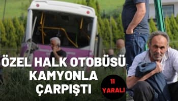 Durakta Yolcu İndirirken Kamyon Çarptı