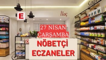 Sakarya Nöbetçi Eczaneler 27 Nisan Çarşamba