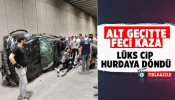 Hurdaya dönen lüks cipten hafif yaralı kurtuldu