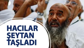Hacılar şeytan taşladı
