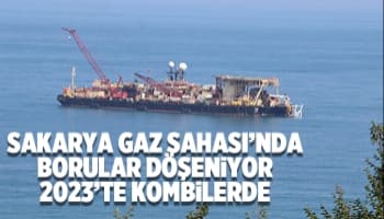 Sakarya Gaz Sahası'nda borular döşeniyor