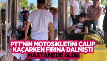 PTT'nin motorunu çalıp kaçarken kaza yapan genç öldü