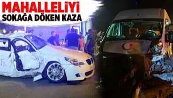 Lüks otomobil ile minibüs kavşakta çarpıştı: 1 yaralı