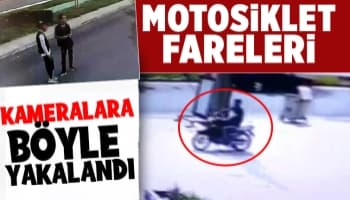 Motosiklet hırsızları kameraya yakalandı