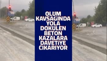Ölüm Kavşağı'nda dökülen beton tehlike saçıyor