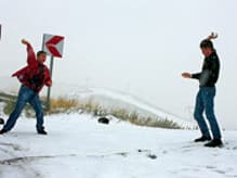 Erzurum, Kar Topu Oynamaya Başladı 