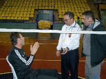 Atatürk Spor Salonun'da Oturma Eylemi