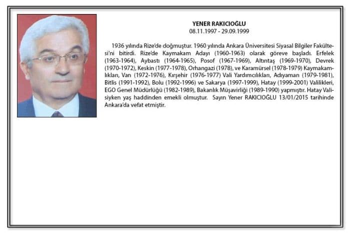 İşte Sakarya'da görev yapan valiler