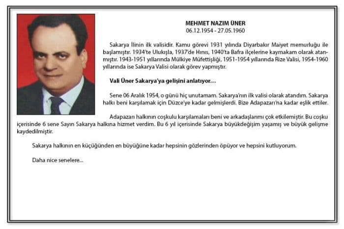 İşte Sakarya'da görev yapan valiler