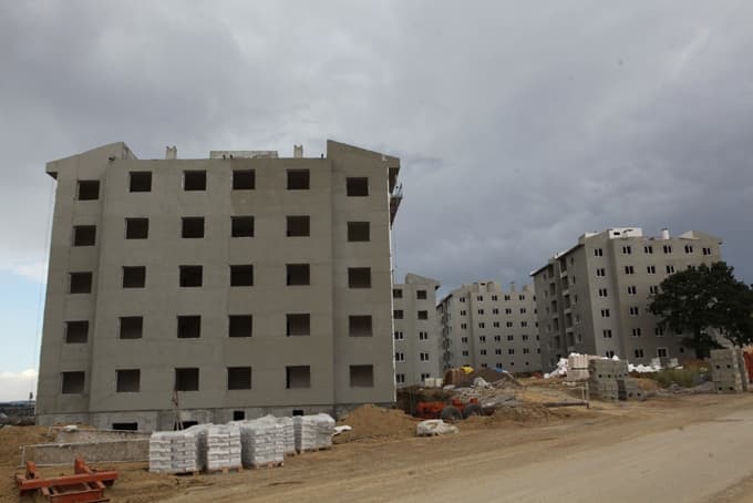 Korucuk'ta toplu konutlar yapım aşamasında