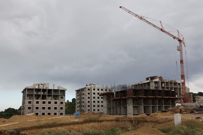 Korucuk'ta toplu konutlar yapım aşamasında