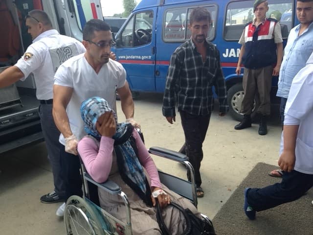 Dokurcun'da trafik kazası