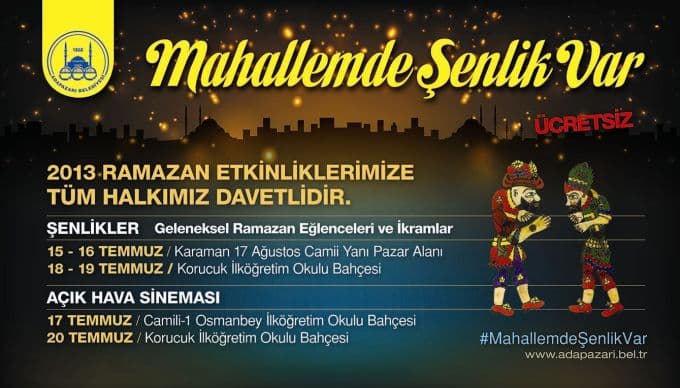 Adapazarı'nda mahalle iftarları ve şenlikler başlıyor