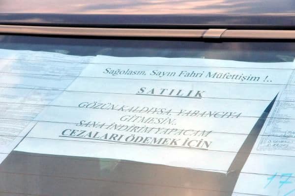 3 ayda 5 trafik cezası gelince aracını satılığa çıkardı