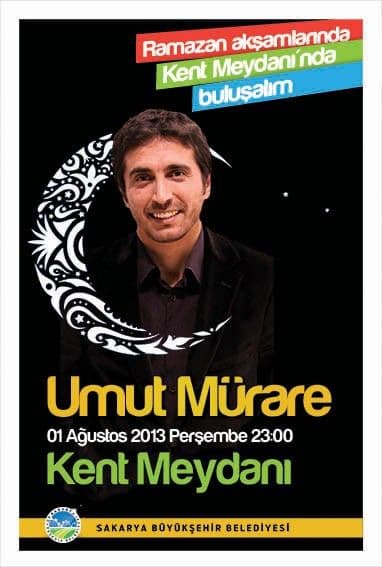 Umut Mürare, Kent Meydanı'nda konser verecek