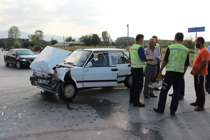 Kuzuluk'ta trafik kazası