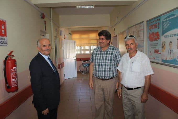 Gazi ve hastaların bayramını kutladılar