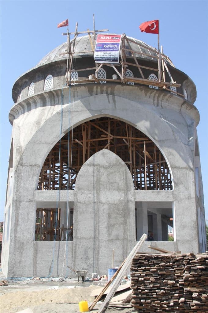Akşemseddin Camii inşaatında büyük ilerleme