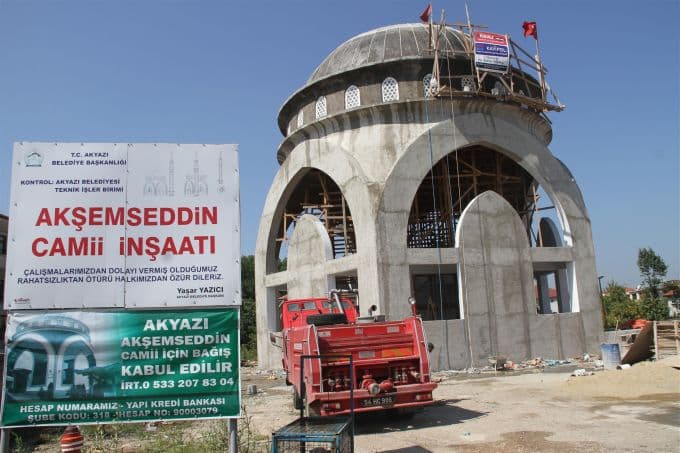 Akşemseddin Camii inşaatında büyük ilerleme