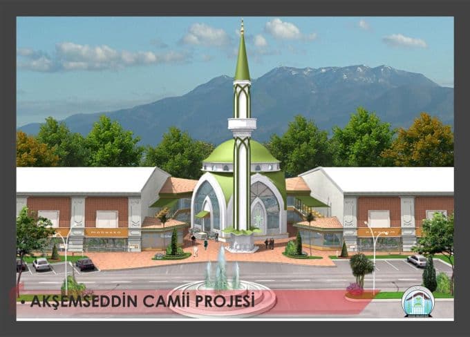 Akşemseddin Camii inşaatında büyük ilerleme