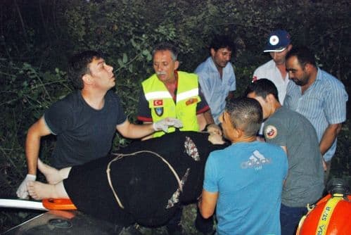 TEM'de otomobil şarampole yuvarlandı: 5 yaralı!