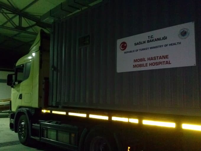 İlimizdeki Mobil Sahra Hastanesi Kilis'e gönderildi
