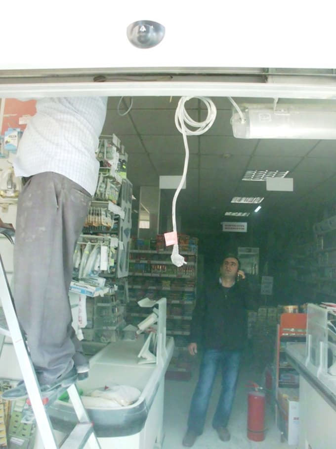 Markette yangın paniği