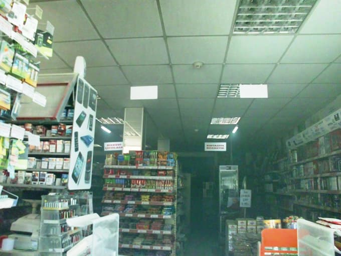 Markette yangın paniği