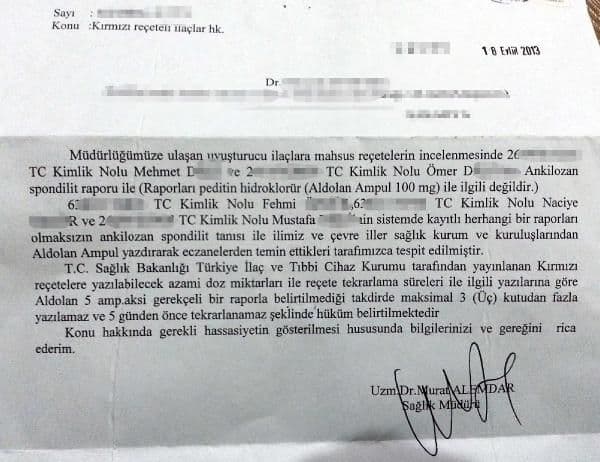 Sağlık Müdürlüğü'nden "Kırmızı reçete" uyarısı