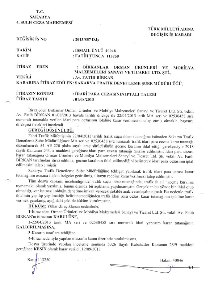 Fahri trafik müfettişi yazdı ama iptal edildi!