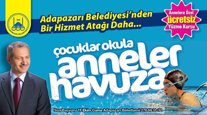 Çocukları okula gönderen anneler, havuza girmeye başladı