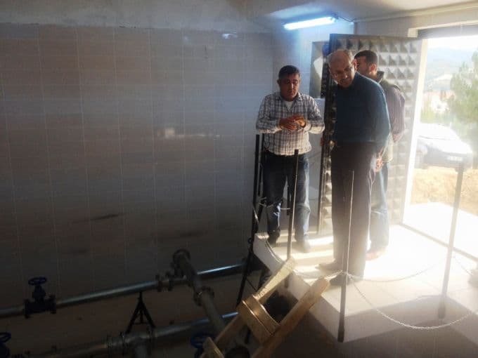 Taraklı'da yeni su deposuna su verilmeye başlandı