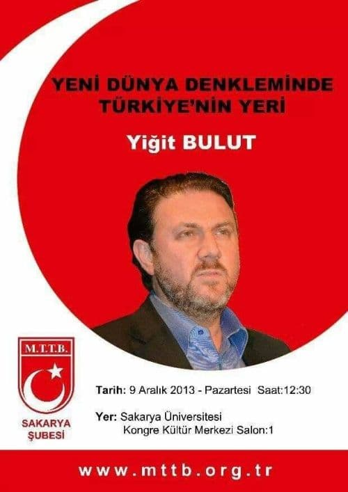 Yiğit Bulut, Sakarya'da konferans verecek