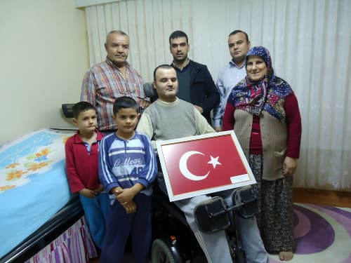 Erdoğan, terör gazisine gitti