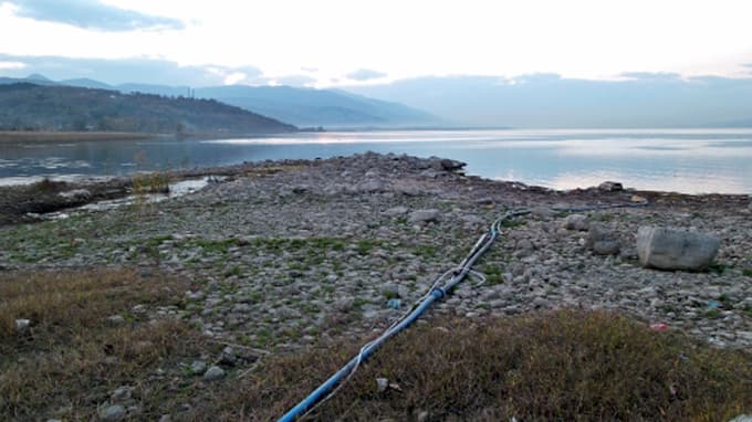 Sapanca Gölü'ndeki su seviyesi tehlikeli boyutlara düştü
