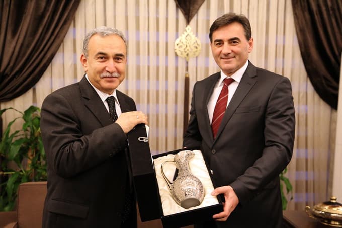 Makedonya ve Kosova Bakanları, Vali Büyük'le bir araya geldi