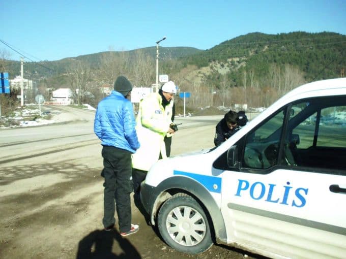 Taraklı'da kar lastiği denetimi yapıldı