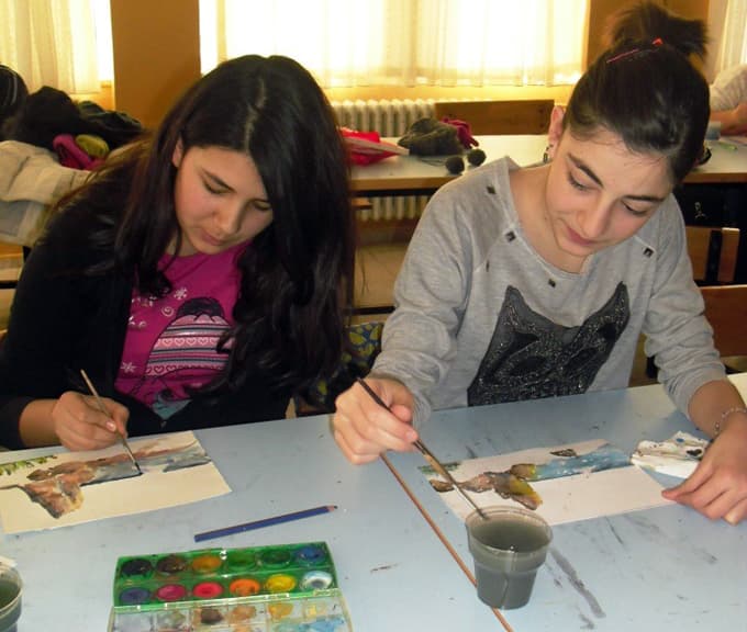 Öğrencilerden devlet büyüklerine yeni yıl tebrik kartı