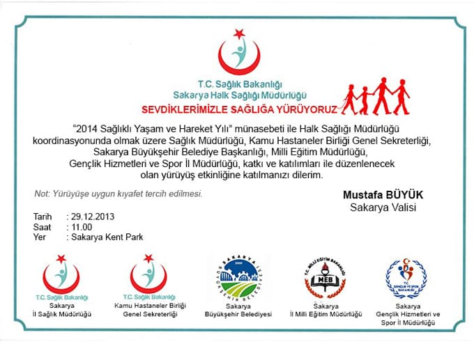 Sakaryalılar, sağlıklı yaşam için yürüyecekler