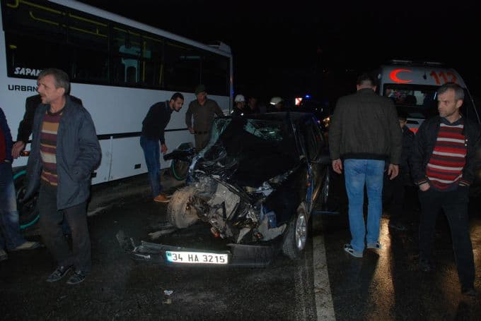Sapanca'da düğün dönüşü kaza: 1 ölü, 7 yaralı