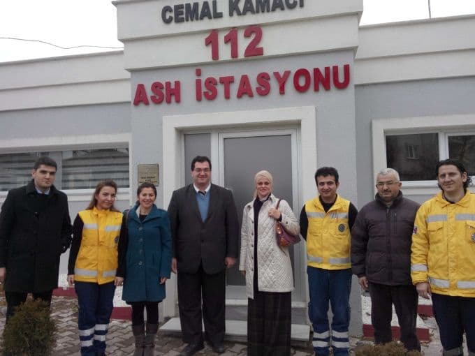 Ferizli 112 ekibine teşekkür belgesi