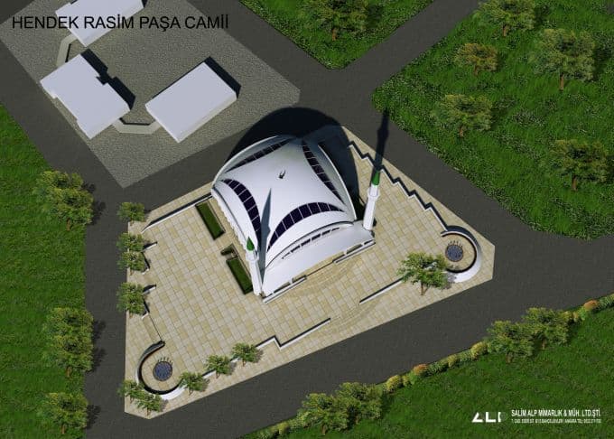 İhtişamlı caminin kubbesi tamamlandı