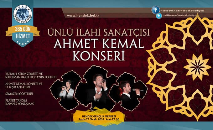 Ünlü İlahi Sanatçısı Ahmet Kemal, Hendeklilerle buluşuyor