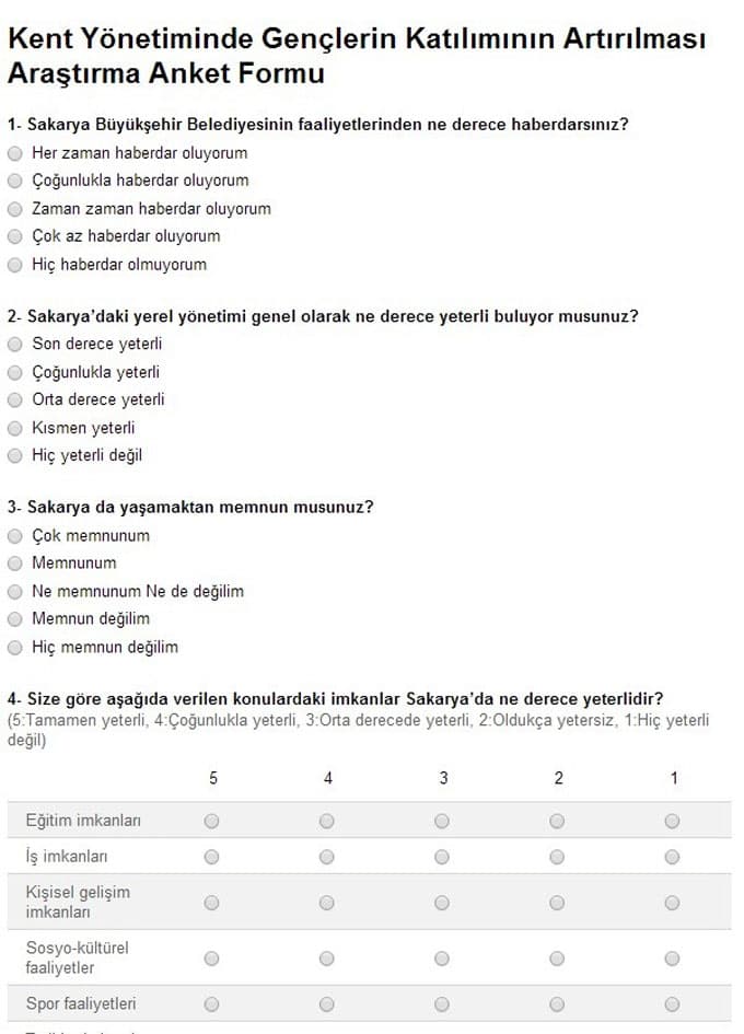 Daha aktif bir gençlik için anket çalışması başlatıldı