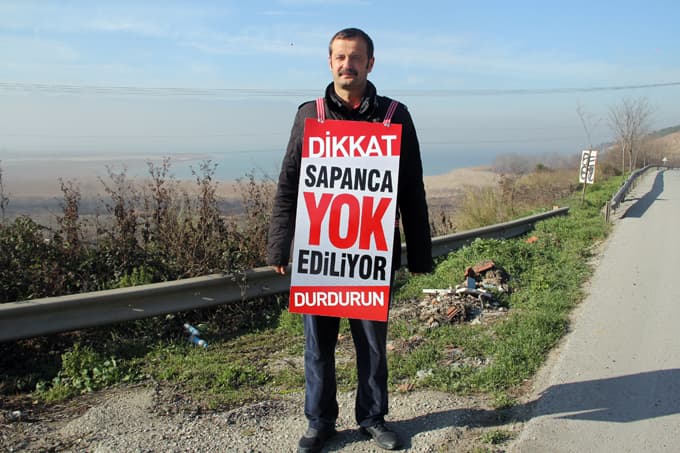 Sapanca Gölü için tek kişilik eylem!
